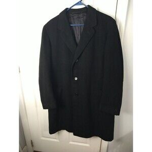 Croll&Keck Mens 42 Vintage Trench Black Pocket Lined Coat Jacket Professional...